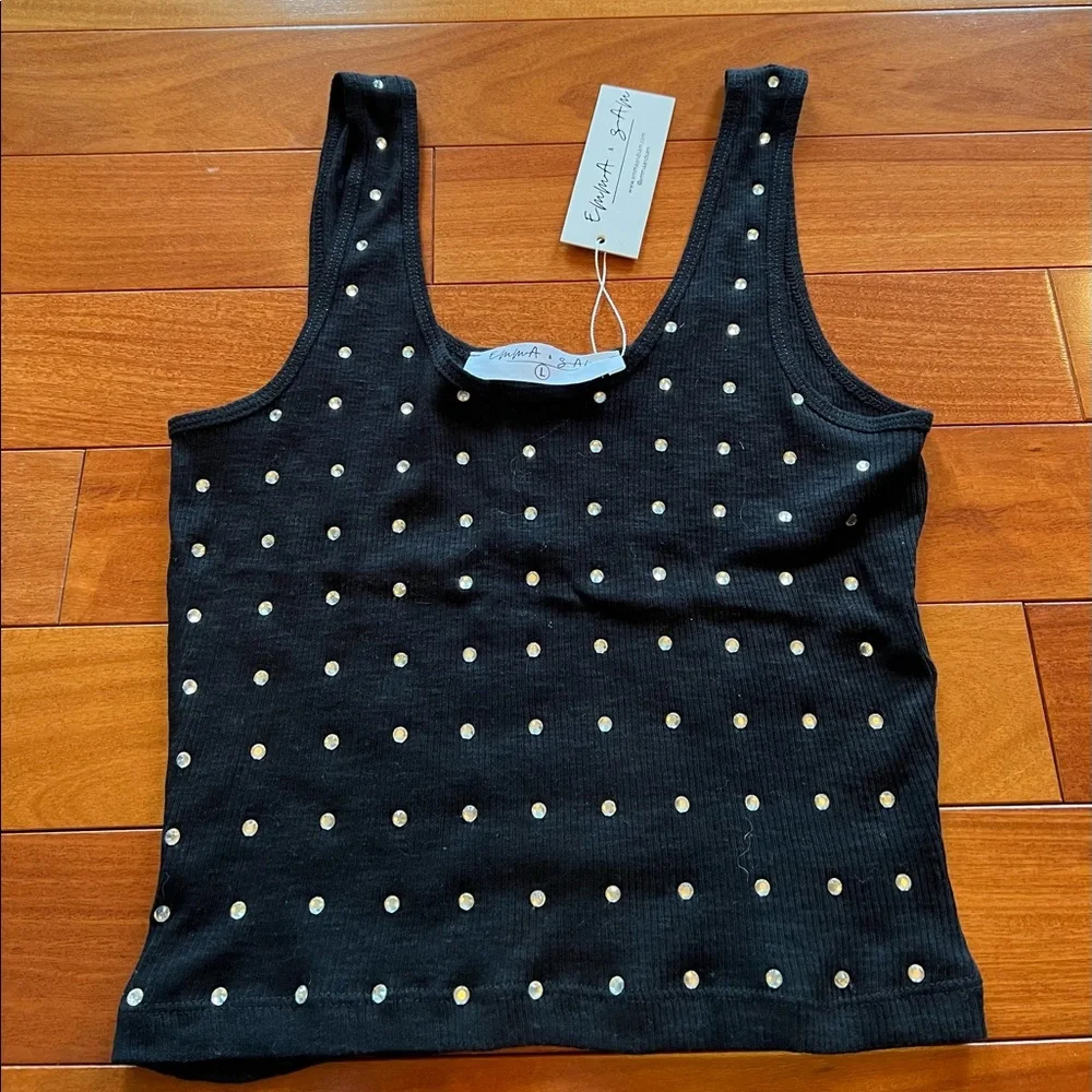 Lf Emma & Sam Rhinestone Tank Top NWT - Picture 2 of 3